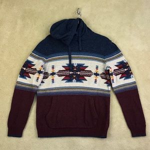 American eagle southwestern knit hoodie sweater Size Small Ahh-mazingly Soft